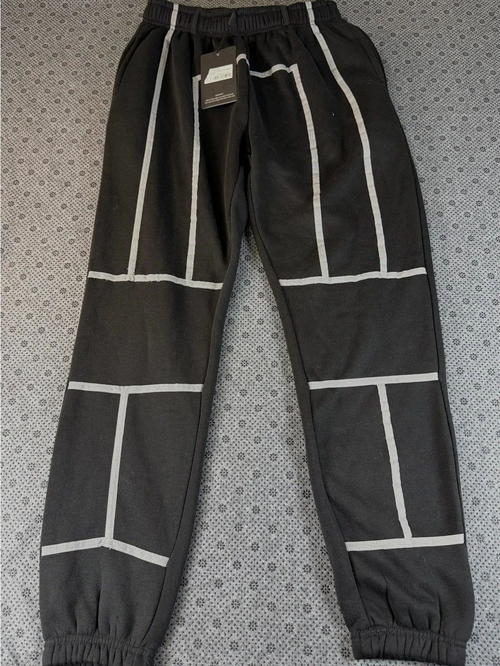 PrettyLittleThing Black Joggers with White Piping Detail